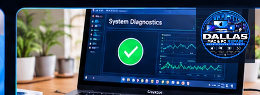 Computer diagnostics illustration