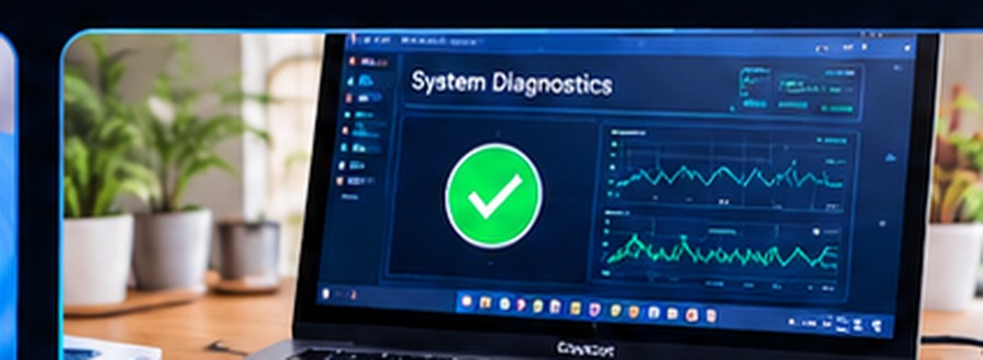 Computer diagnostics illustration