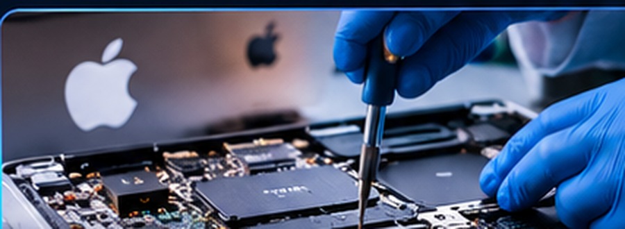 Laptop repair illustration